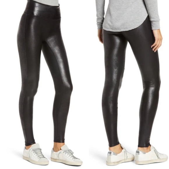 SPANX Pants - Spanx Classic Black Faux Leather Leggings Size XS